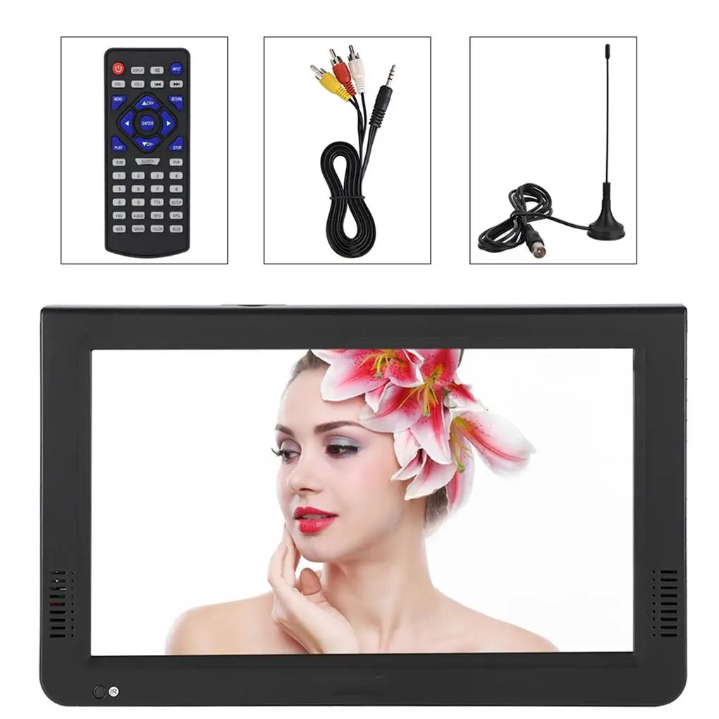 

US Plug Portable Television 1080P U Disk VGA Video Player HDMI-Compatible Travel Rechargeable Multifunctional TV