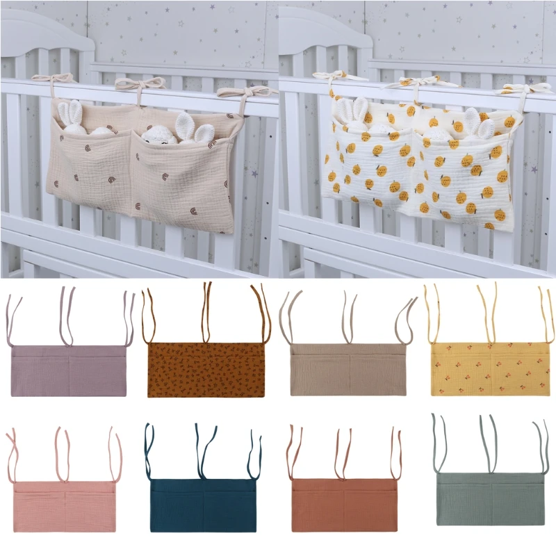 

1pc Portable Baby Crib Storage Bag Multifunctional Newborn Bed Headboard Organizer For Kids Baby Bedding Diaper Bag