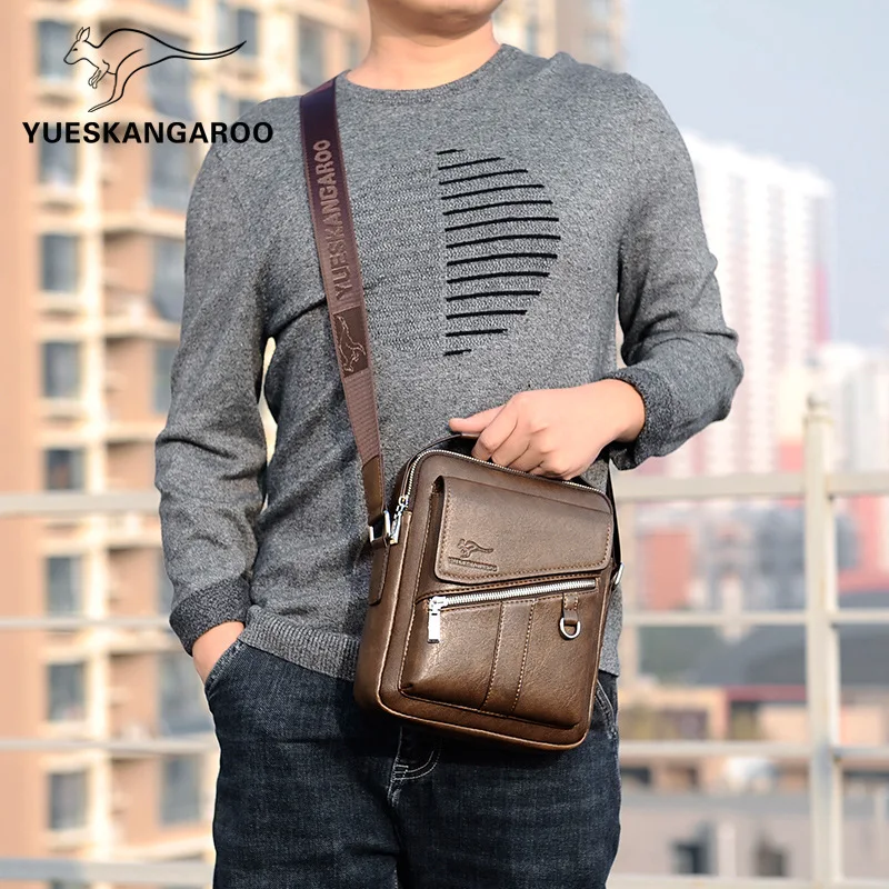 Luxury Genuine Leather Men's Shoulder Messenger Bag Vintage Crossbody Bags For Man Small Tote Bag Casual Male Handbag