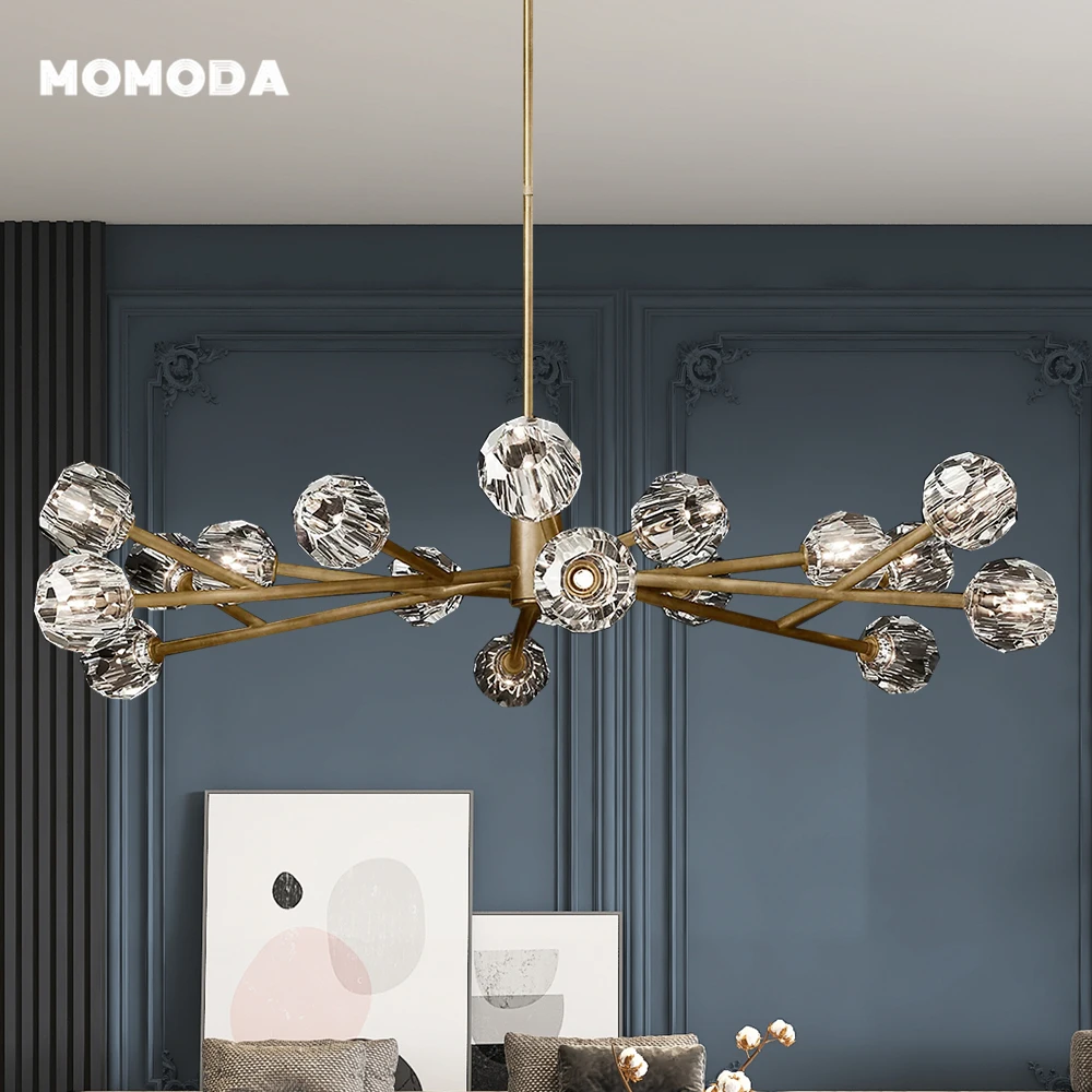 

Прозрачные хрустальные люстры Ball De, современные круглые светодиодсветодиодный комнатные светильники для спальни, гостиной, кухни, островк...