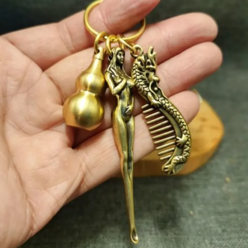 

Латунная ложка для копания ушей богини, Маленькая подвеска, домашняя страница, декоративные поделки Fengshui