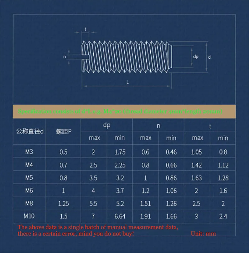 2/20 шт Φ * 5/6 нейлоновый шлицевый болт белая пластиковая резьба плоская головка