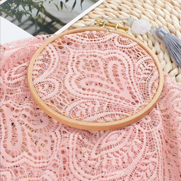

Non Elastic Full Size 150 * 300cm Hollow Out Eyelash Fabric Wide Lace Dress Clothing Accessories