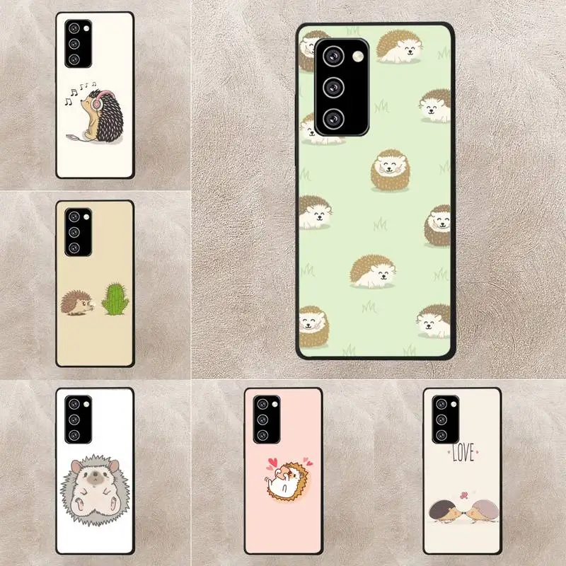 

Cute Animal Hedgehog Phone Case For Oppo Reno Realme C3 6Pro Cover For Vivo Y91C Y17 Y19 Funda Capa