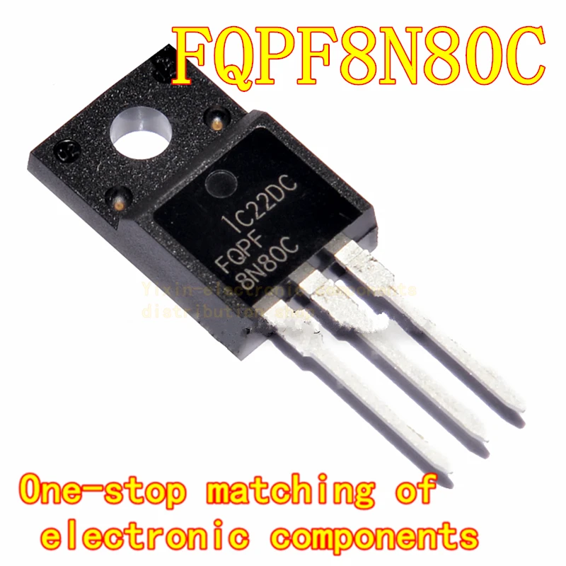 

5PCS/Pack FQPF8N60C FQPF8N80C is directly inserted into TO-220F Mos Fet