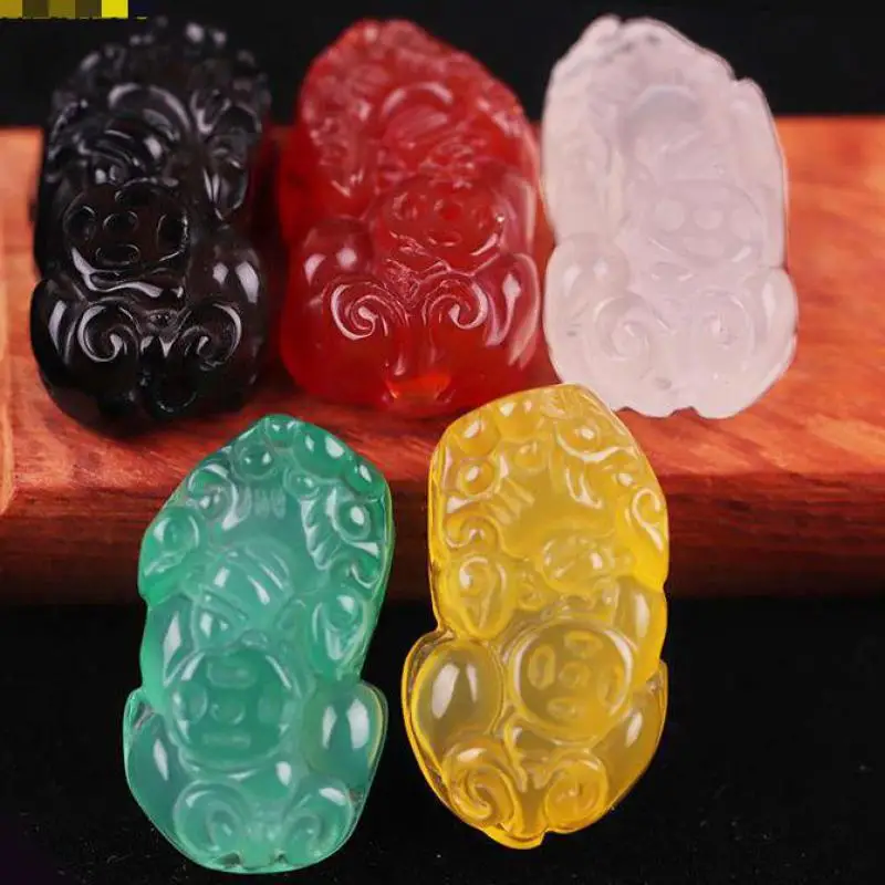 

Natural Colorful Jades Pixiu Beads Charms For Jewelry Making Diy Bracelet Necklace Pi Xiu Fengshui Bead Pendant Accessories