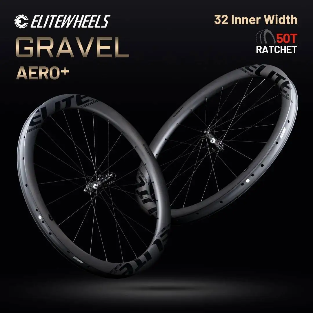 Фото ELITEWHEELS новейшие аэро+ гравийные колеса с крылом, 20 спицами, внутренняя ширина 32 мм, карбоновая колесная пара, система храпового механизма, 50T, ступица подшипника TPI №1