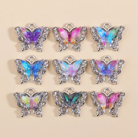 RUWENSHU Акриловые бабочки подвески 10 шт