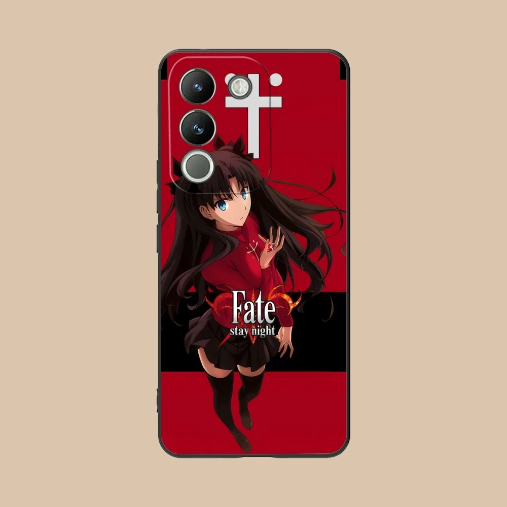 Fate Night Rin Tohsaka Cell Phone Case for VIVO Y95 Y93 Y31 Y20 V19 V17 V15 Pro X60 NEX Black Soft Cover Shell
