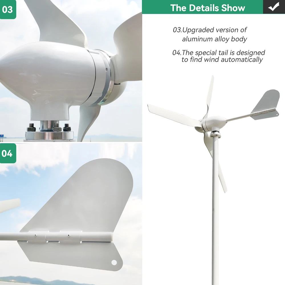 Ветряная Турбина 3 кВт 12 В 24 48 генератор с низким стартом ветряная мельница