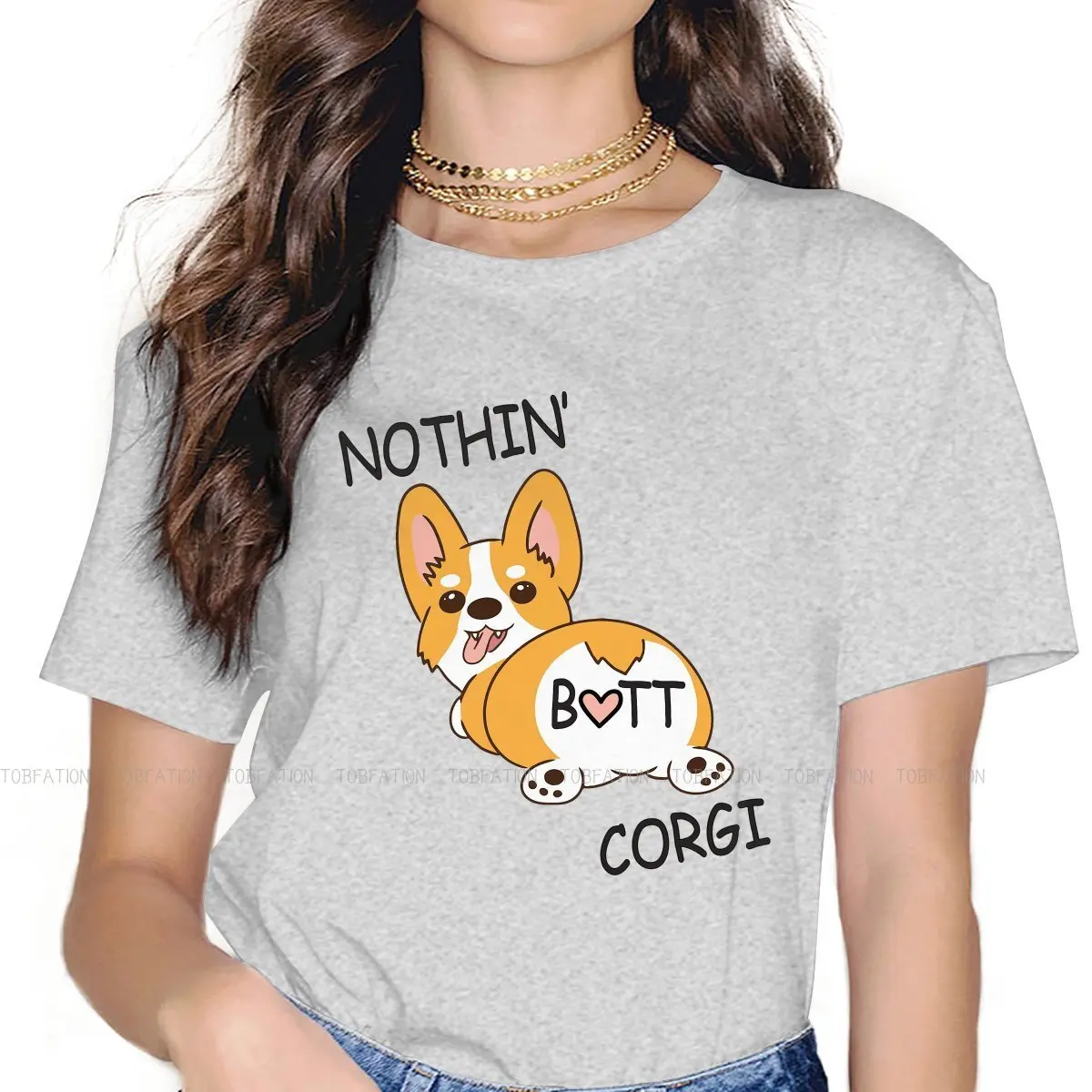 

Corgi Short Legs Dog TShirt for Woman Girl Cute Buttocks Soft Leisure T Shirt Novelty New Design 4XL 5XL