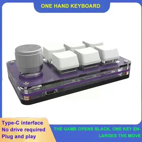 Компактная механическая клавиатура, 6 клавиш, Настраиваемые сочетания, Usb, программируемые клавиши G4q8