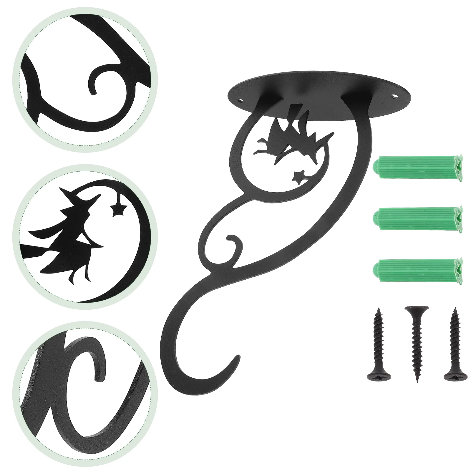 

Wall Hanger Hooks Flower Basket Halloween Lantern Planter Home Iron Bird Feeder Hanging Bracket