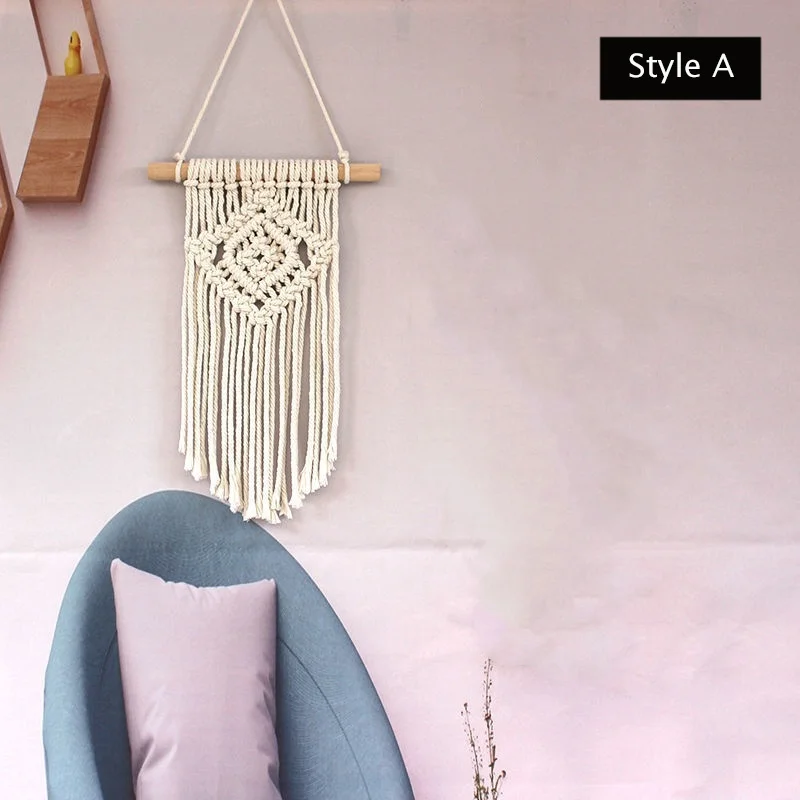 

Настенная подвеска макраме из хлопка