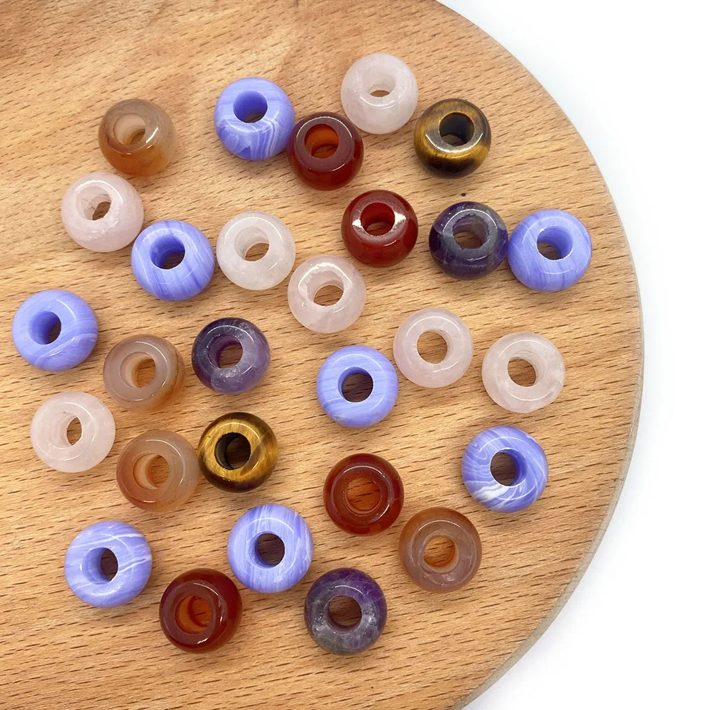 

Бусины с 5 звеньями и большими отверстиями, бусины из натурального полудрагоценного камня, бусины россыпью 5 цветов на выбор «сделай сам» дл...