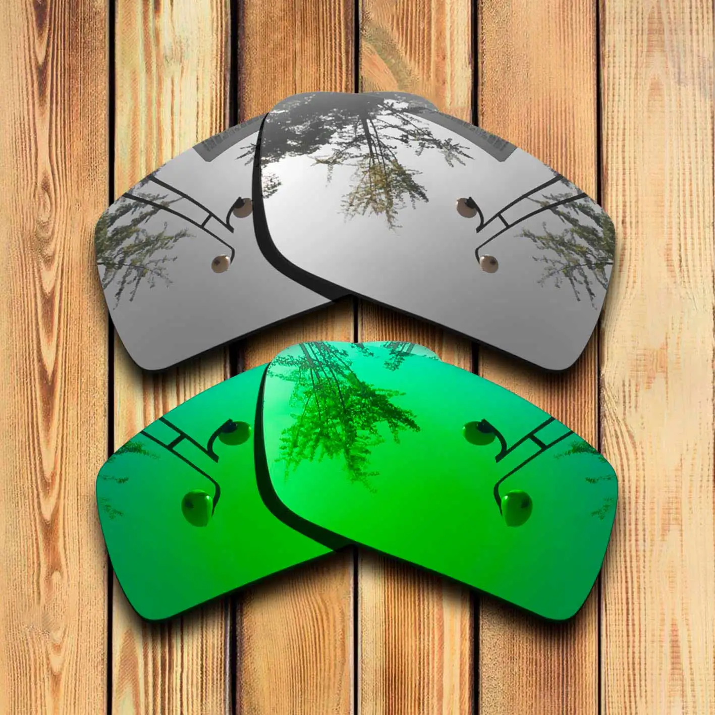 100% Precisely Cut Polarized Replacement Lenses for Gascan small Sunglasses  Chrome & Green Combine Options