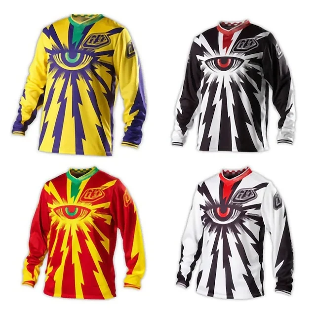 

Men's Long Sleeve Downhill Jersey Dirt Bike Jersey Graffiti Funny Moisture Wicking Breathable Sports Clothing Apparel