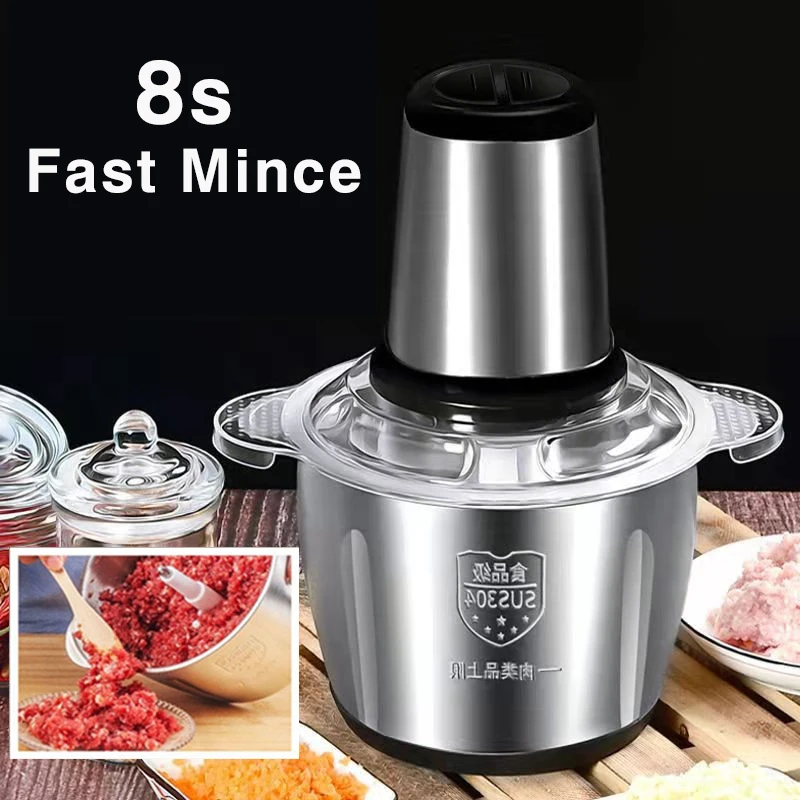 

Домашний кухонный комбайн, измельчитель для мяса, кухни, овощей, измельчитель, стальные машины, электрическая машина из нержавеющей стали, и...