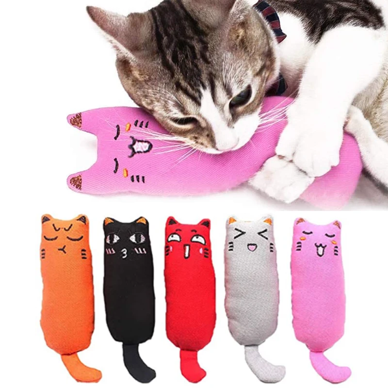 Фото Игрушка в виде кошачьей мяты, товары для домашних животных, милые игрушки для котят, шлифовальные зубы, плюшевая подушка для большого пальца... №2