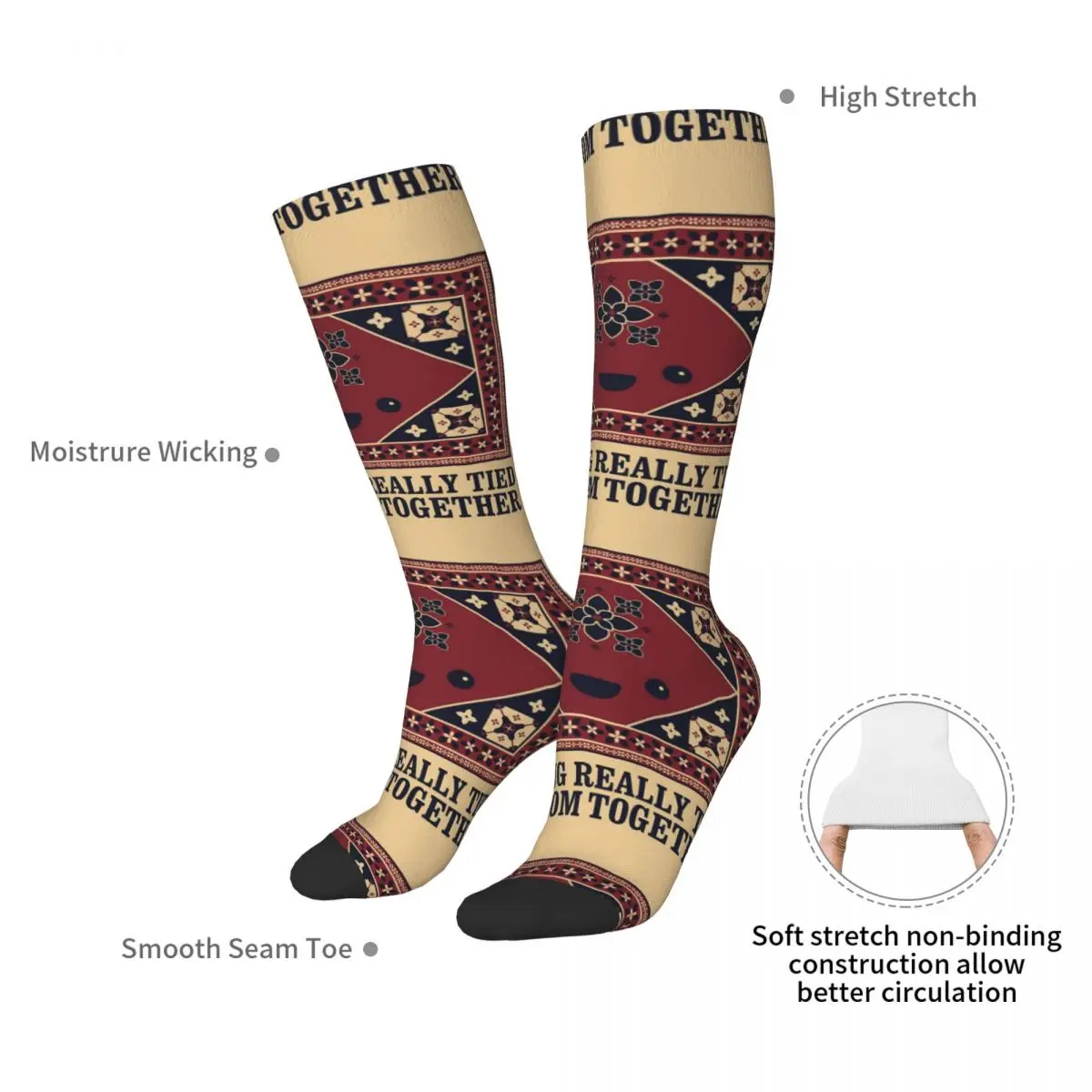 The Big Lebowski - Ковер That Rug Really Tied Room Together Носки Чулки Харадзюку Всесезонные длинные