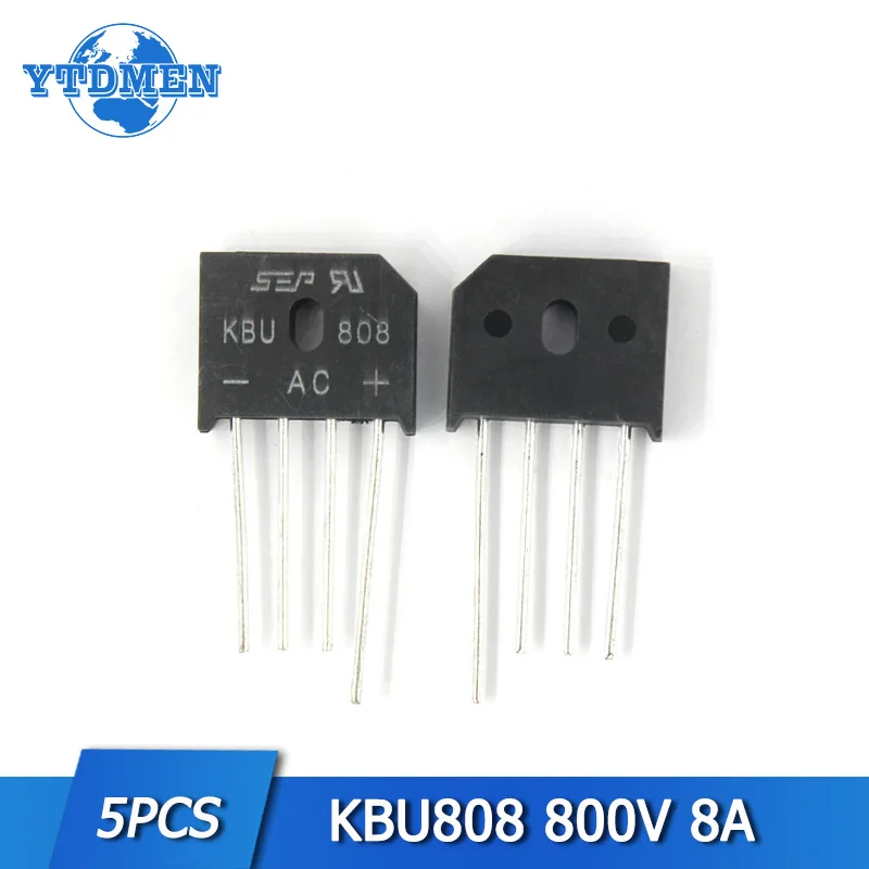

KBU808 Bridge Rectifier 800 Volts 8 Amperes Silicon Diode Electronic Component Bridge Rectifiers set 5pcs/pack In Stock