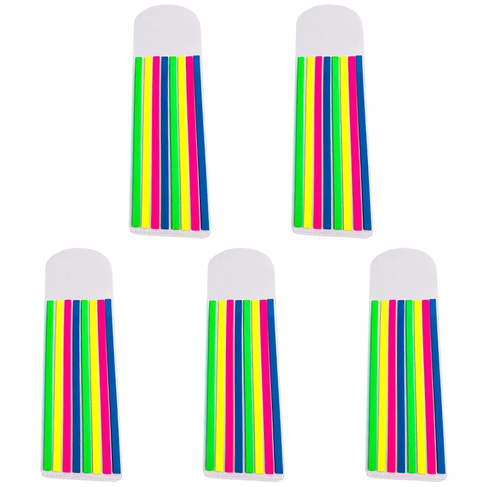 

5 Sets Translucent Reading Tabs Fluorescent Index Colorful Highlighters Adhesive Markers Notebook Taking Account