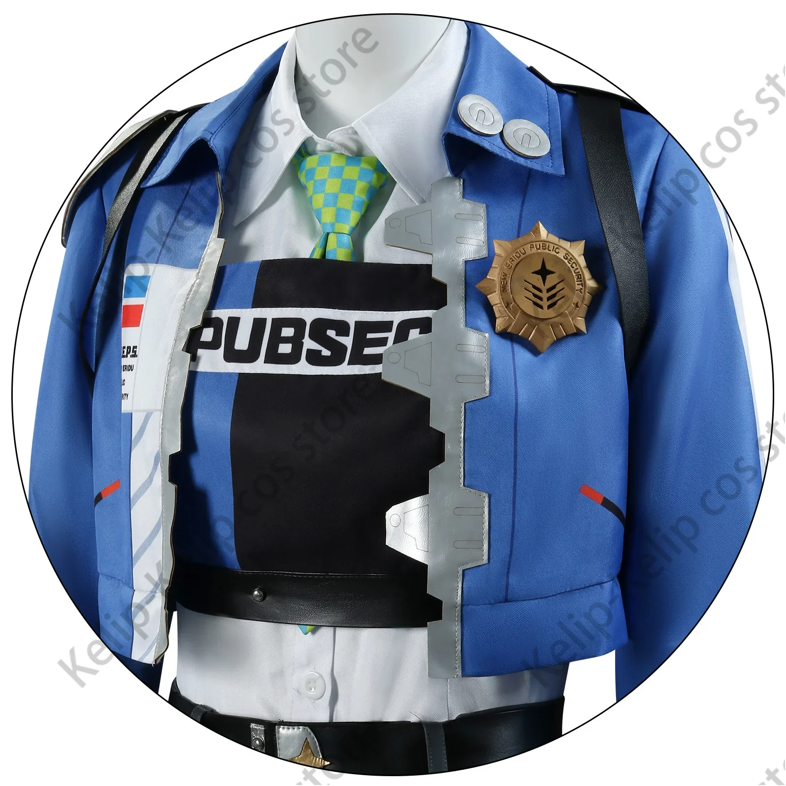 Игра Zenless Zone Zero Zhu Yuan Criminal Investigation Team Косплей Костюм Парик Синее Пальто Униформа