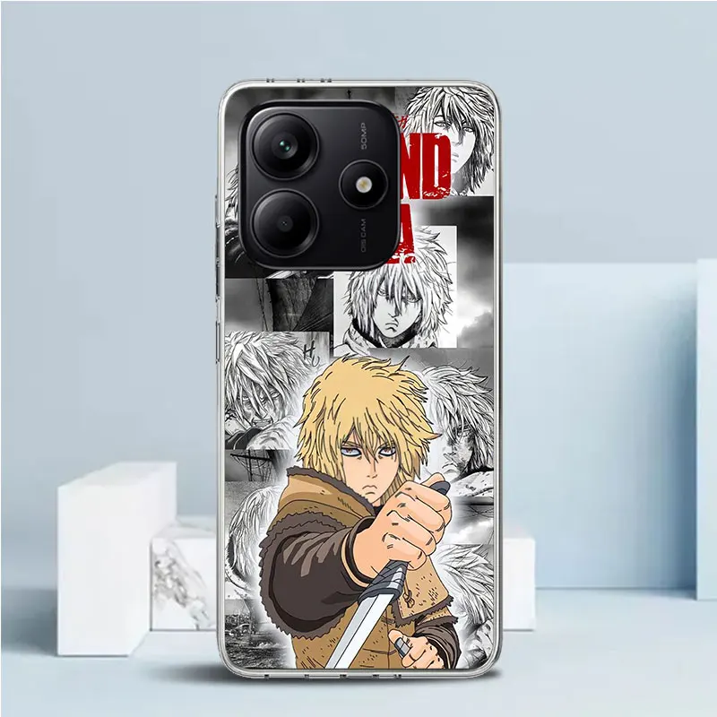Мягкий чехол Vinland Saga для Xiaomi Redmi Note 15 14 13 12 Pro Plus, чехол для телефона 14S 11S 11T 5G 11E 10 4G, узорчатый чехол Redmi Note (art.: 3920db0f28645) - 3920db0f28645