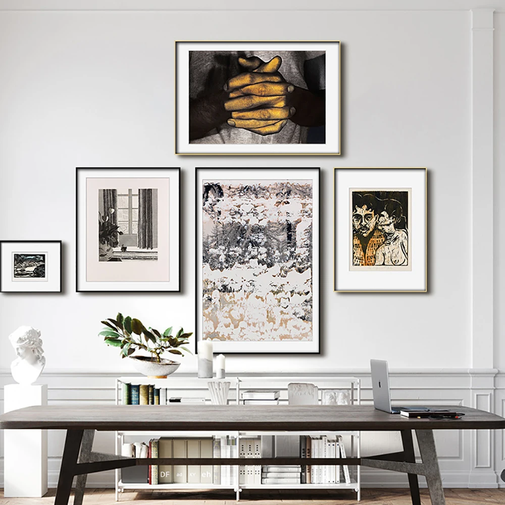 

Abstract Geometric Figures Hand Windows Modern Wall Art Canvas Painting Nordic Poster And Print Pictures For Living Room Decor