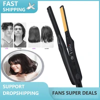 2 in 1 curly hair straightener hairstyle and professional hair straightener ceramic hairdressing tools lcd hair straightener