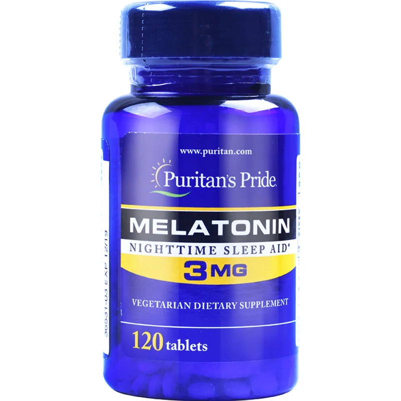 

Free shipping Melatonin 3 mg Nighttime sleep aid 120 tablets