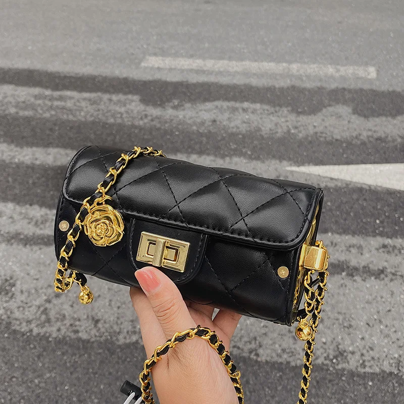 

Luxuri brand woman bag mini barrel clutch bag classic vintage cross body handbag female strap metal messenger bags PU leather