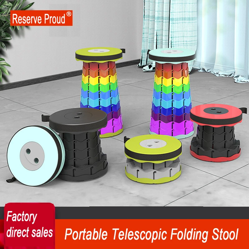 

Outdoor Furniture Retractable Stool Chairs Portable Stool Lounge Folding Chair Camping Stool Foldable Convenient Fishing Chair