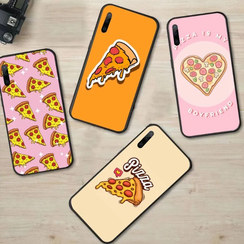 Cheese Pizza Phone Case for Huawei P50 P40 P30 Pro Lite P Smart 2021 2019 Magic 3 Black Soft Cover Funda Shell