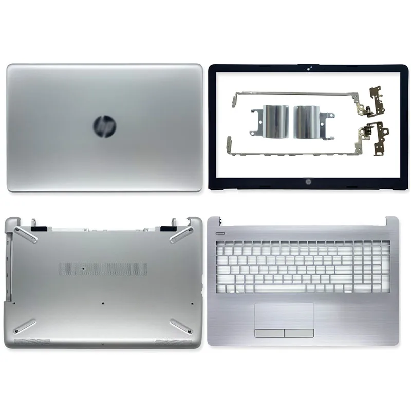 

New For HP 15-BS 15-BW 15Q-BU 15-BS070WM 924892-001 Laptop LCD Back Cover Front Bezel Hinges Cover Palmrest Bottom Case Silver