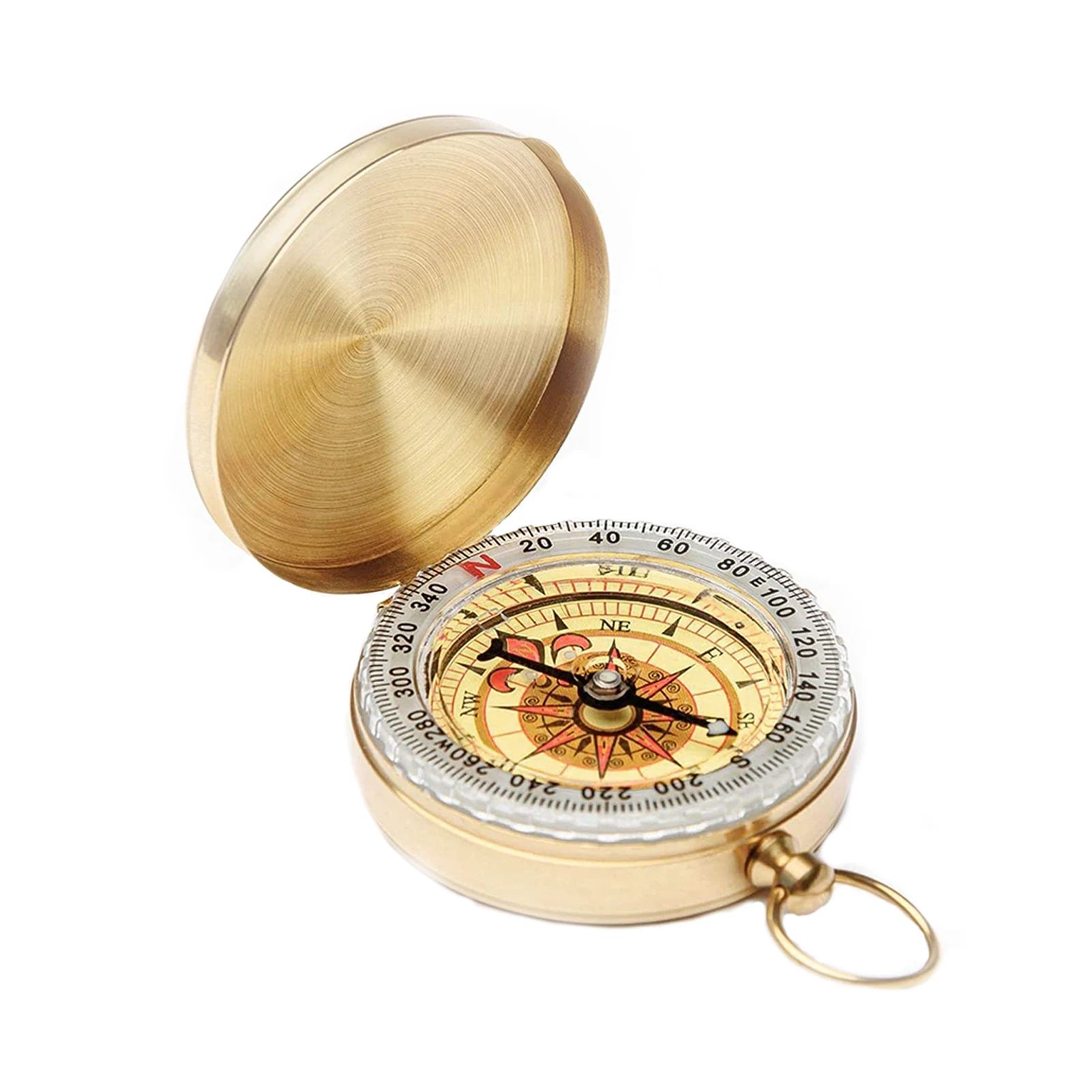 

Hiking Glow Old Fashioned Multi Functional Survival Compass Camping Waterproof