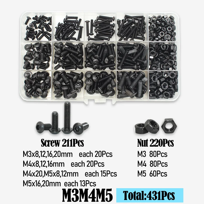 

Болты с шестигранной головкой YMAX М2-М6 из углеродистой стали