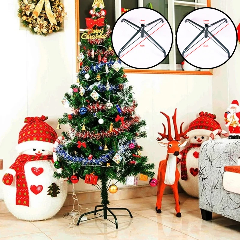 

30/35cm Black Metal Holder Base Cast Iron Stand Decor Christmas Decorations For Home Christmas Tree Stand