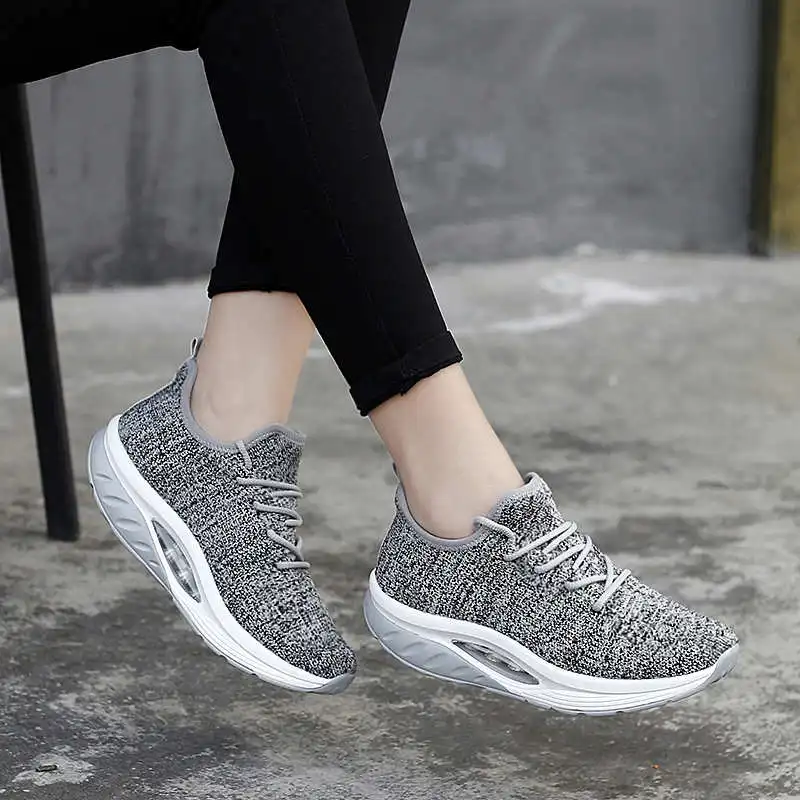 

Buy Sneakers Sport Woman Running Female Gym Women's Running Shoes Athletic Women's High Sports Shoes Top Lights Sneakers Tennis