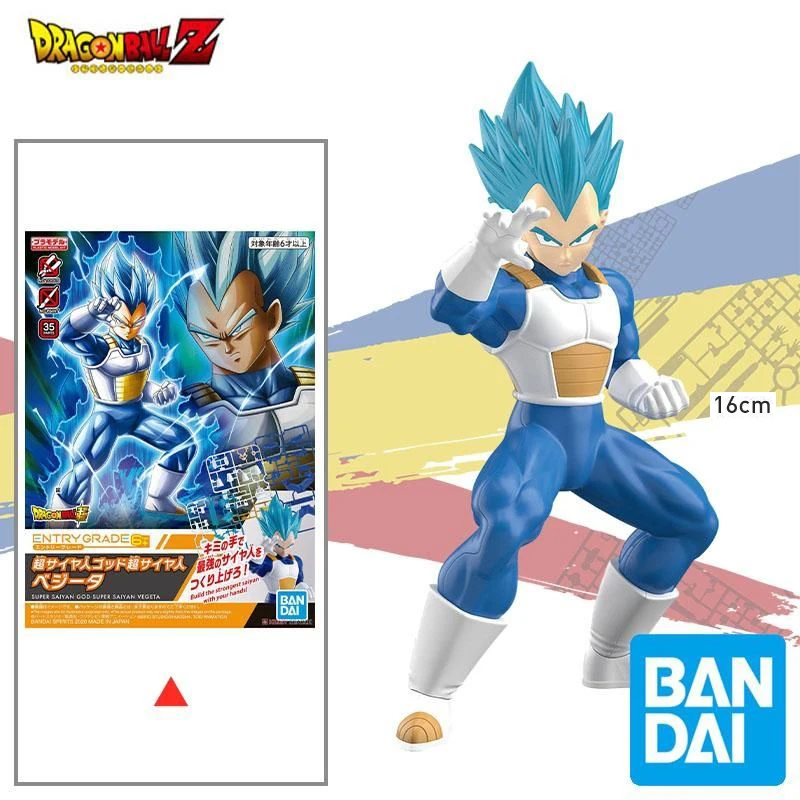 

Bandai Original Dragon Ball Anime ENTRY GRADE Vegeta God of Super Saiyan Super Saiyan Action Figure Toys Assembly model gifts