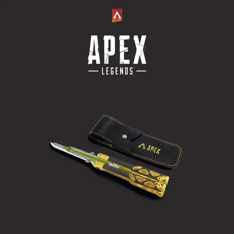 Apex Legends Octane Heirloom Alloy Butterfly Knife Trainer Katana Sword Real Military Tactical Replica Toy for Children Boy Gift