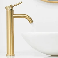 copper bathroom basin faucets hot cold soild brass lavatory sink mixer taps single handle toilet crane vessel brushed gold