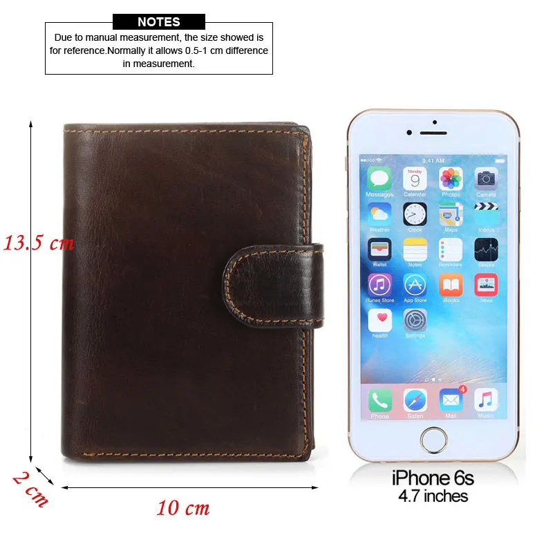 Genuine Leather Men Short Wallet Multi Function Male Credit Card Holder Business Coin Purse Vintage Money Wallets For Man