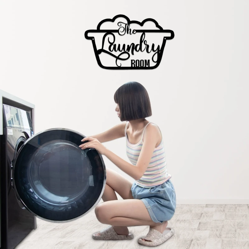 

Metal The Laundry Room Sign Wall Art Decor Hanging Ornament Decoration Gift Drop Shipping