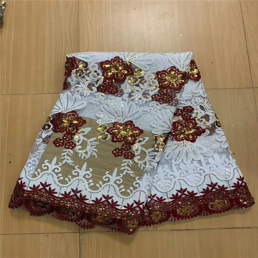 

Новейшая африканская кружевная ткань с синими блестками 2023, Высококачественная нигерийская кружевная ткань для женщин с вышивкой