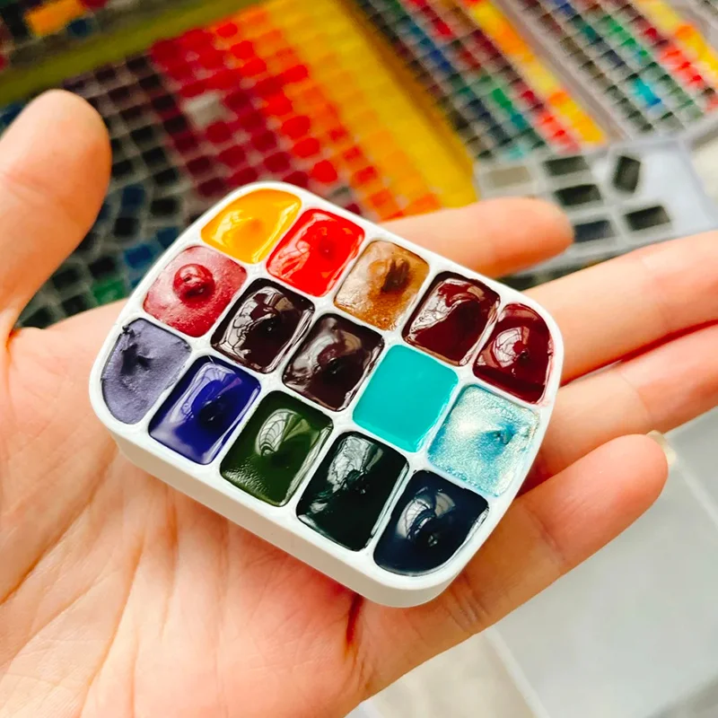 Najtaniej Watercolor Tin Box Palette For Paints Empty Small Mini DiyPaint Tray Box For Painting Supplie 6 12 15 20 Grids