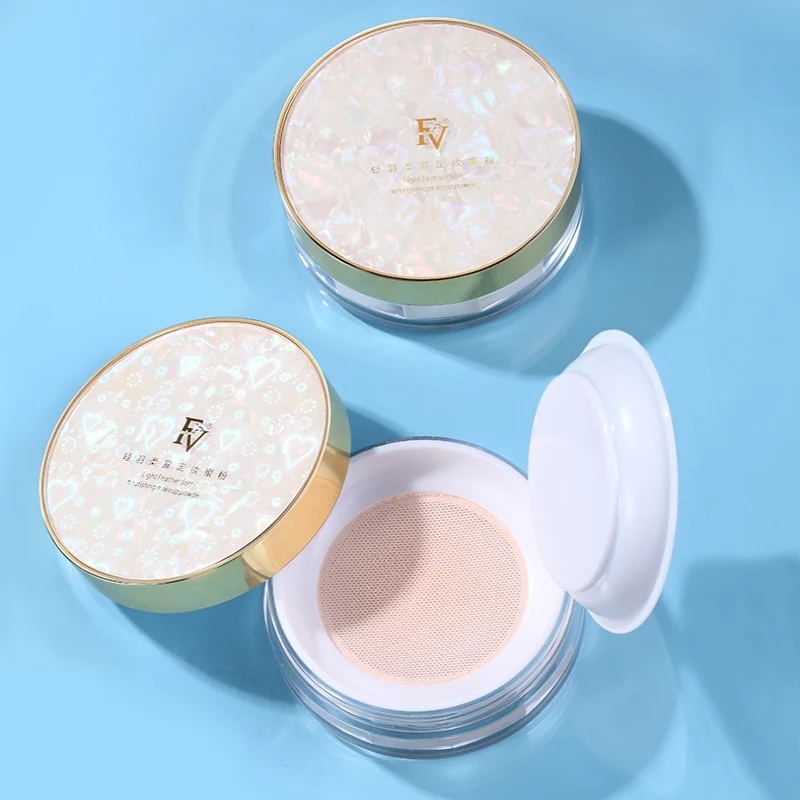 FV Loose Powder with Puff Mineral Waterproof Matte Setting Powder Finish Makeup Oil-control Professional Cosmetics for Women