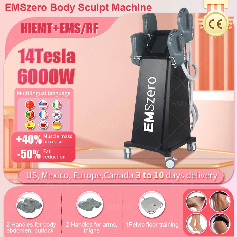 

Новинка 2023 года, Dls-Emslim Neo 14Tesla 6000W, Nova EMS, тело, лепка мышц, электромагнитное устройство для похудения, EMSzero