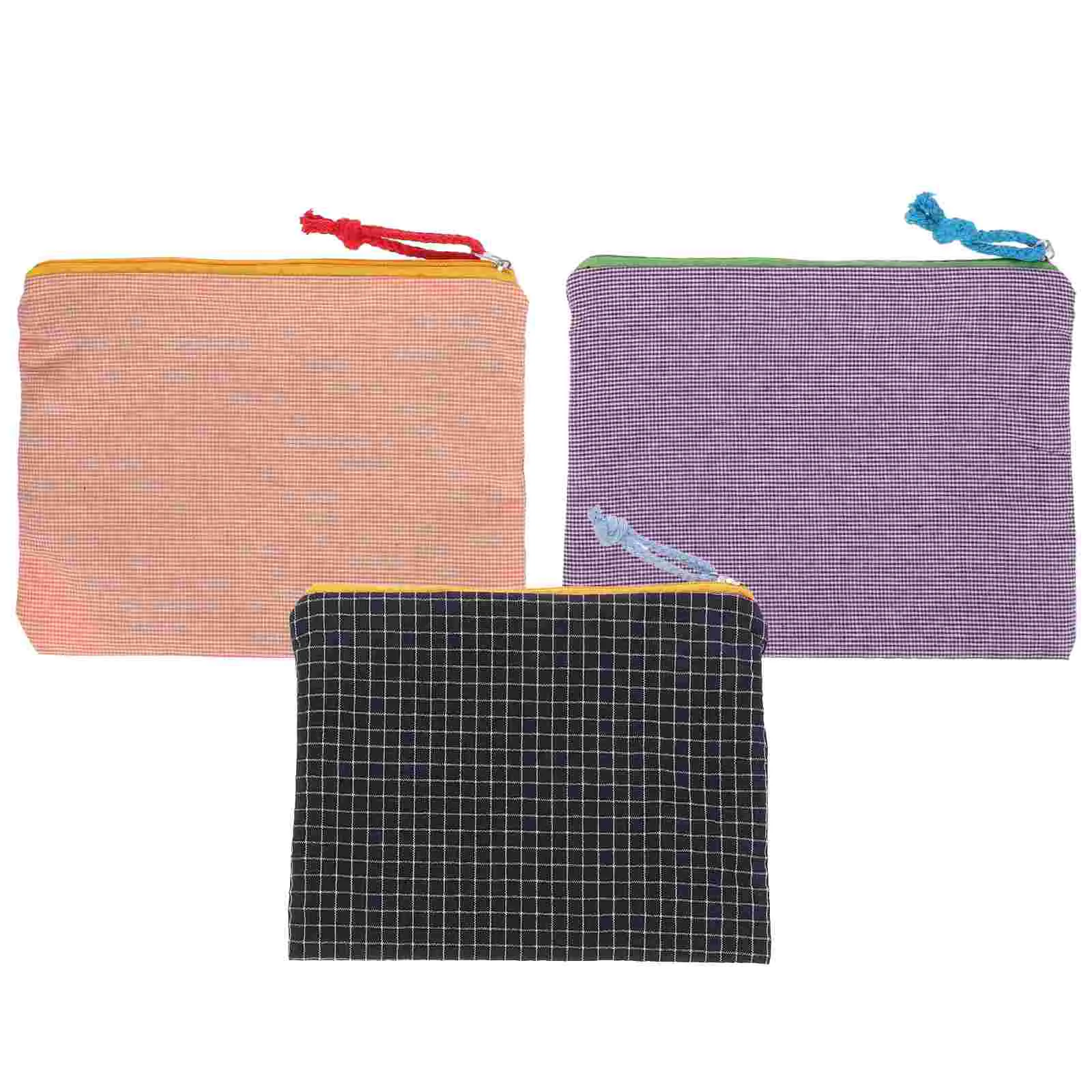 3 шт. пенал большой емкости маленькая клетчатая сумка Miss Travel туалетные