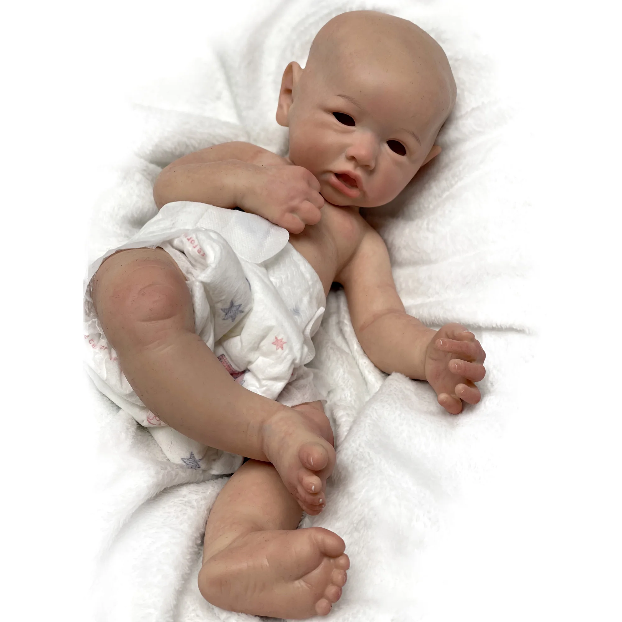 16-дюймовая полноразмерная силиконовая кукла-Реборн наборы сделай сам окрашенная